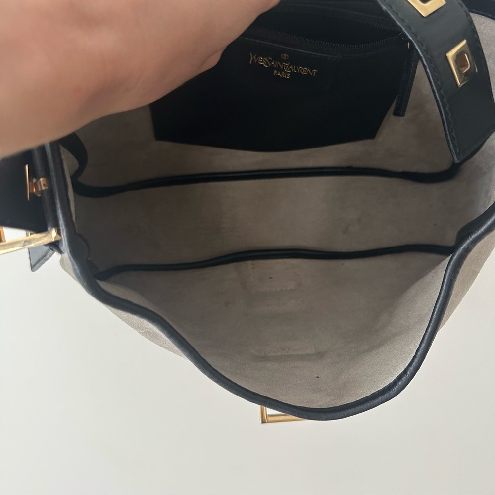 Yves Saint Laurent YSL grey suede bag - Picture 10 of 16